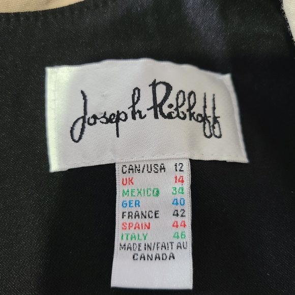 Joseph Ribkoff cream & black, fitted, midi dress, crossover, v-neck, size 12 - Picture 8 of 8